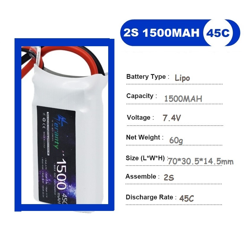 2 adet 7.4V Lipo 2S pil 1500ma - Drone Battery Lipo incelemesi ve fiyatı
